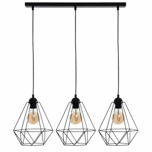 Lampa wisząca BASKET 3xE27 czarny
