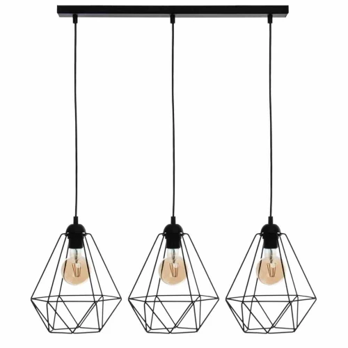 Lampa wisząca BASKET 3xE27 czarny