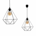 Lampa wisząca BASKET 1xE27 czarny