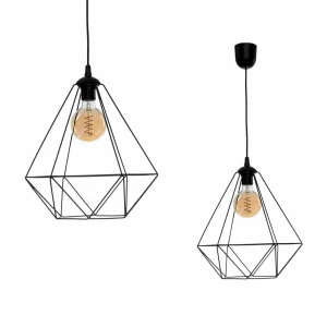 Lampa wisząca BASKET 1xE27 czarny