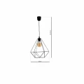 Lampa wisząca BASKET 1xE27 czarny