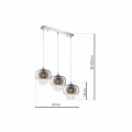 Lampa wisząca STARLIGHT 3xE14 chrom