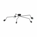 Plafon JOKER czarny 5xGU10  szer.132cm