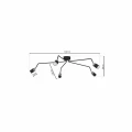 Plafon JOKER czarny 5xGU10  szer.132cm