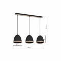 Lampa wisząca STUDIO 3xE27 czarny