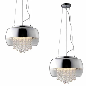Lampa wisząca LUNA 3xE14 LED chrom