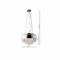 Lampa wisząca LUNA 3xE14 LED chrom