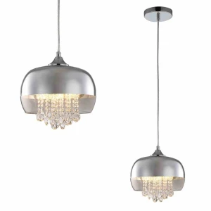 Lampa wisząca LUNA 1xE14 LED chrom