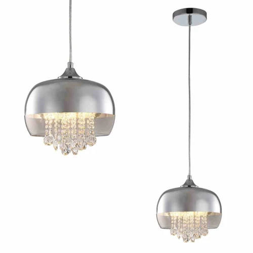 Lampa wisząca LUNA 1xE14 LED chrom