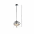 Lampa wisząca LUNA 1xE14 LED chrom