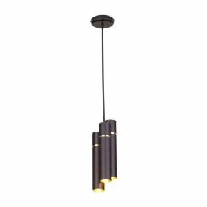 Lampa wisząca LYNX 6xE14 czarno/złoty