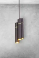 Lampa wisząca LYNX 6xE14 czarno/złoty