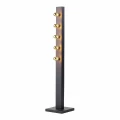 Lampa podłogowa PHOENIX 5xE14 czarno/złoty