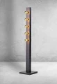 Lampa podłogowa PHOENIX 5xE14 czarno/złoty