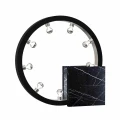 Lampa podłogowa CASSIOPEIA 9xE14 czarny/chrom