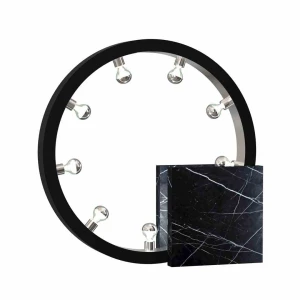 Lampa podłogowa CASSIOPEIA 9xE14 czarny/chrom