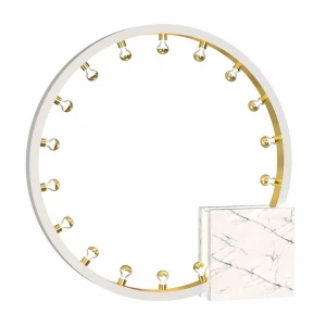 Lampa podłogowa CASSIOPEIA 19xE14 biało/złoty