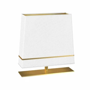 Lampa podłogowa VOLANS 1xE27 biało/złoty