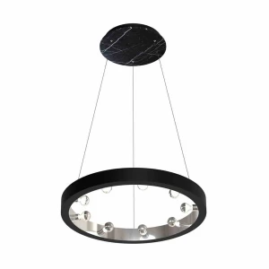 Lampa wisząca CASSIOPEIA 9xE14 czarny/chrom