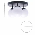 Plafon SFERA chrom 3xE14 szer.35cm