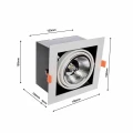 Lampa podtynkowa PLAZA 1xGU10 AR111 biały