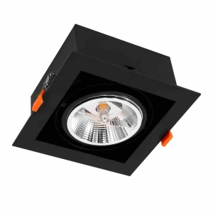 Lampa podtynkowa PLAZA 1xGU10 AR111 czarny