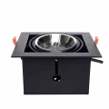 Lampa podtynkowa PLAZA 1xGU10 AR111 czarny