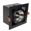 Lampa podtynkowa PLAZA 1xGU10 AR111 czarny