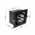 Lampa podtynkowa PLAZA 1xGU10 AR111 czarny