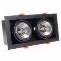 Lampa podtynkowa PLAZA 2xGU10 AR111 czarny