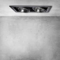 Lampa podtynkowa PLAZA 2xGU10 AR111 czarny