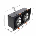 Lampa podtynkowa PLAZA 2xGU10 AR111 czarny