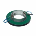 Lampa podtynkowa szklane okrągłe czarny