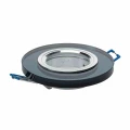 Lampa podtynkowa szklane okrągłe czarny