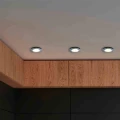 Lampa podtynkowa szklane okrągłe czarny