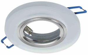 Lampa podtynkowa szklane okrągłe biały