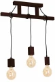 Lampa wisząca JACK 3xE27 Orzech naturalne drewno