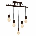Lampa wisząca JACK 5xE27 Orzech naturalne drewno