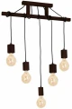 Lampa wisząca JACK 5xE27 Orzech naturalne drewno