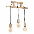 Lampa wisząca JACK 3xE27 naturalne drewno