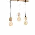 Lampa wisząca JACK 3xE27 naturalne drewno