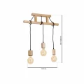 Lampa wisząca JACK 3xE27 naturalne drewno