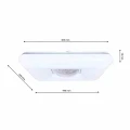 Plafon YAX 24W ściemnialny + pilot biały LED szer.44cm