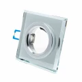 Lampa podtynkowa szklane kwadratowe Srebrny