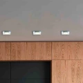 Lampa podtynkowa szklane kwadratowe Srebrny