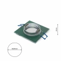 Lampa podtynkowa szklane kwadratowe Srebrny