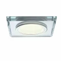 Lampa podtynkowa szklane kwadratowe Srebrny