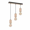 Lampa wisząca LINES 3xE27 naturalne drewno