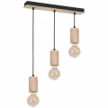 Lampa wisząca LINES 3xE27 naturalne drewno