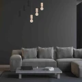 Lampa wisząca LINES 3xE27 naturalne drewno